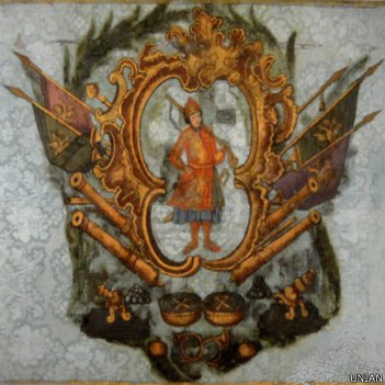 Герб Війська Запорізького, який, згідно з Конституцією, має бути частиною Великого державного герба